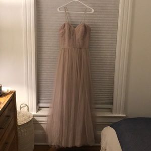 Long formal blush colored dress (events/weddings)